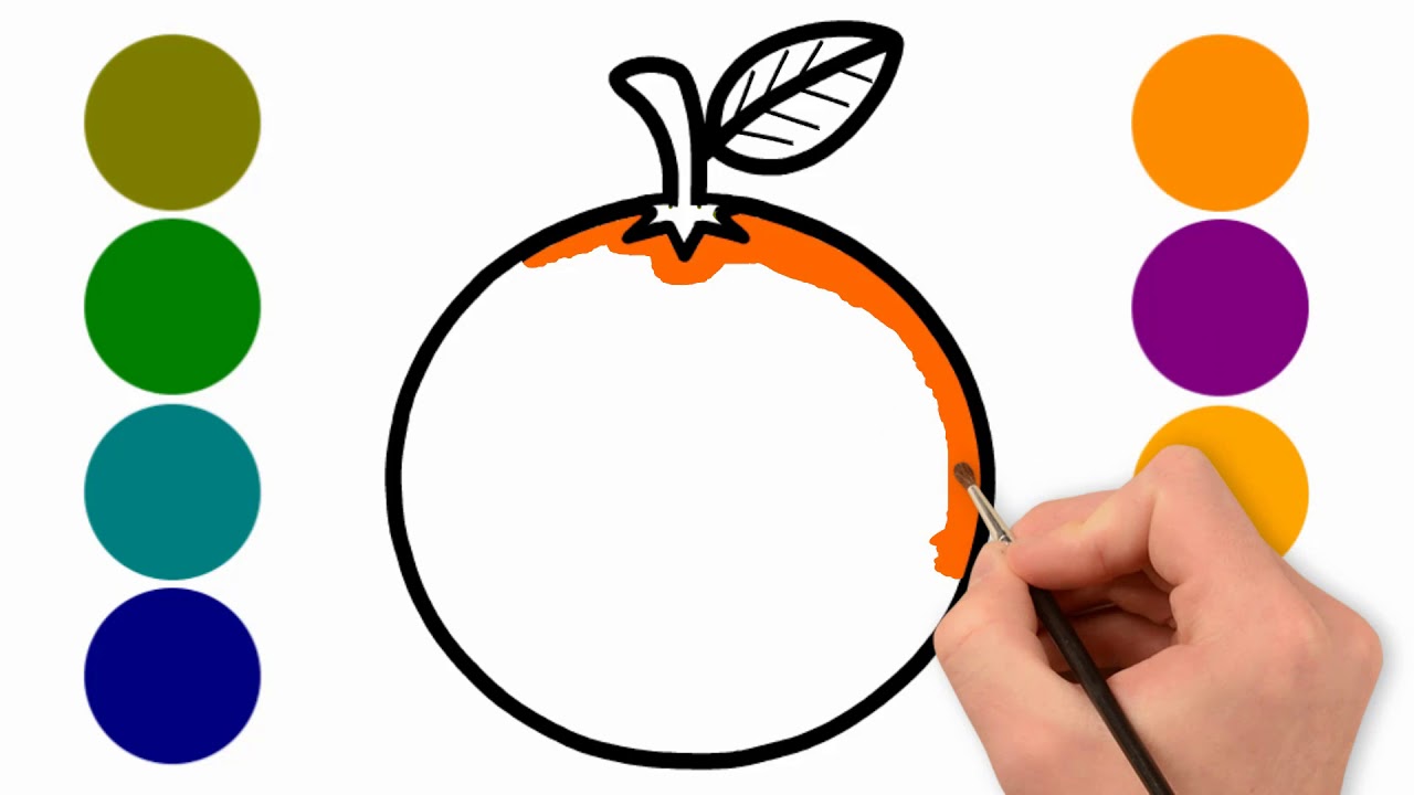 1280x720 How To Draw Grapefruit For Kids Drawing And Coloring Pages