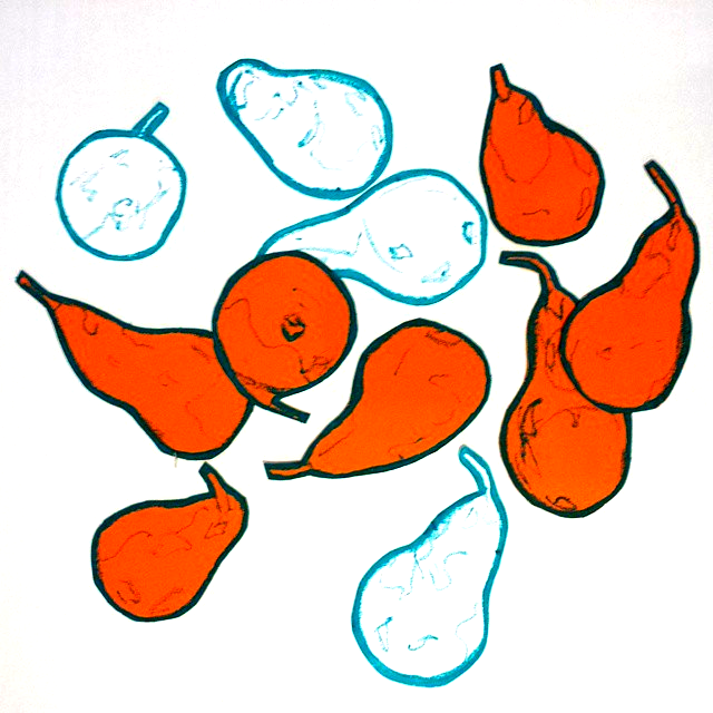 640x640 Video Fruit Object Drawings Pear, Banana Grapefruit Art