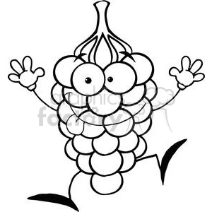 300x300 Funny Grapes Cartoon Character Clipart Royalty Free Clipart