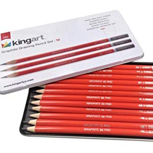 300x300 Kingart Drawing, Metal Tin Case, Set