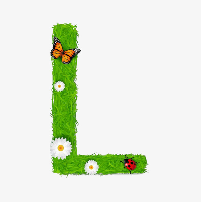650x651 Environmentally Friendly Letter L, Letter Clipart, Grass, Cartoon
