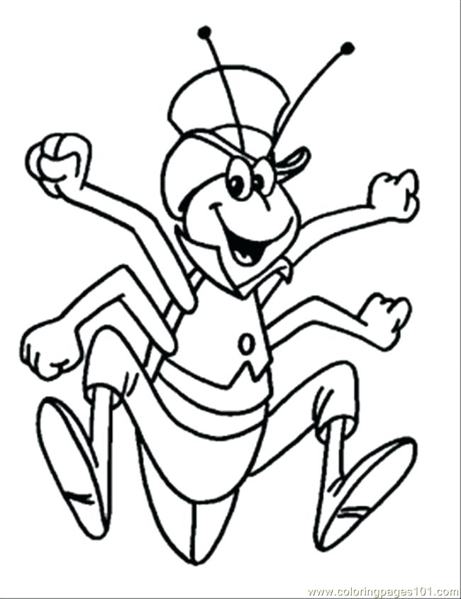 650x845 Grasshopper Coloring Pages Happy