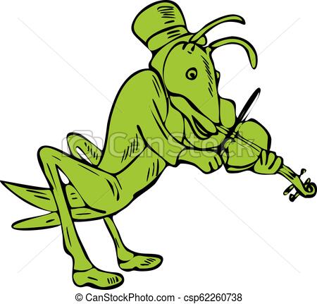 450x431 Grasshopper Fiddler Drawing Drawing Sketch Style Illustration