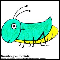 200x200 How To Draw Cartoon Grasshoppers Realistic Grasshoppers