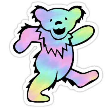 375x360 Grateful Dead Dancing Bear Trippy Stickers