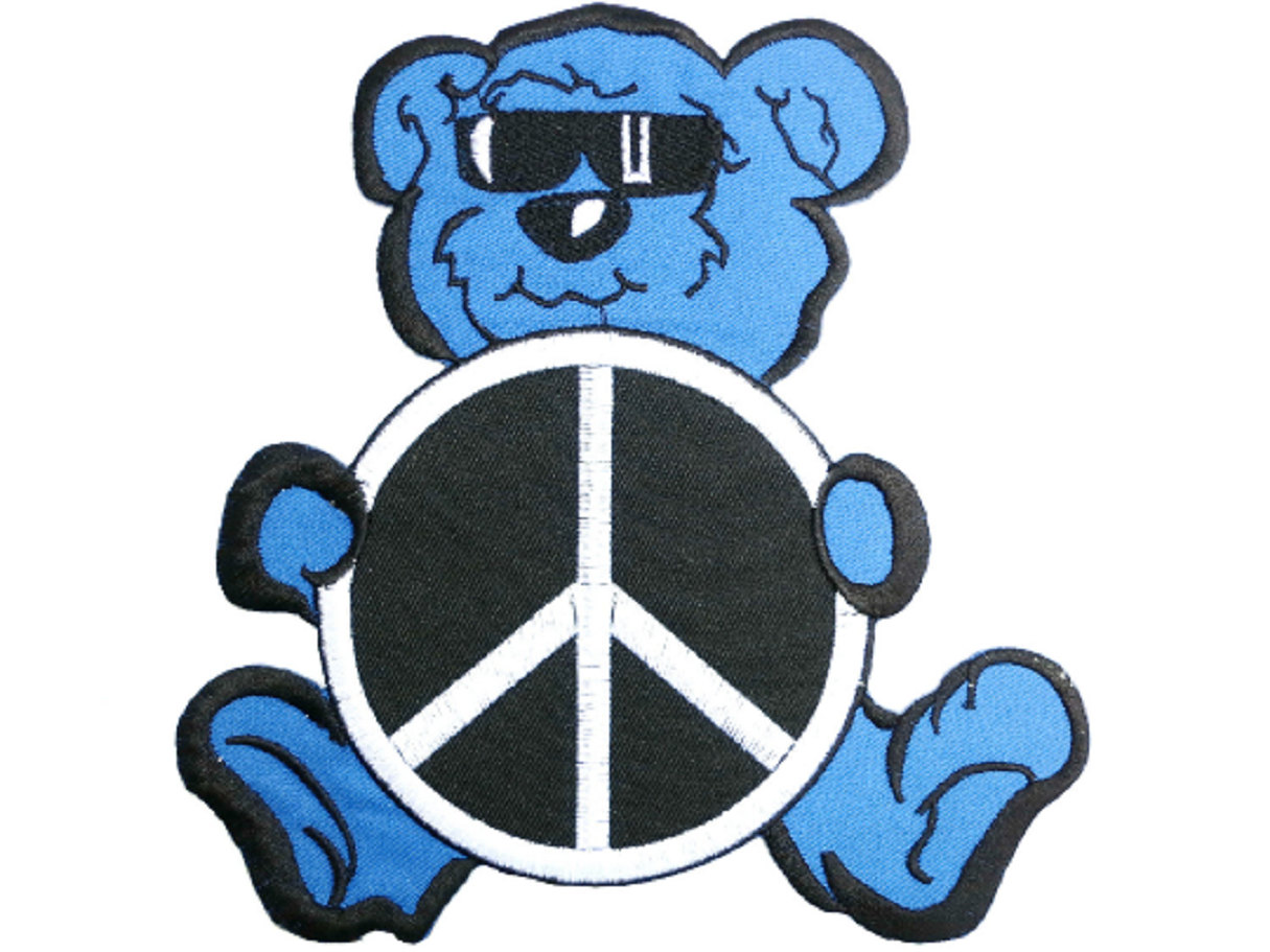 1215x911 Peace Sign Bear Grateful Dead Big Xl Embroidered Iron On Patch Etsy