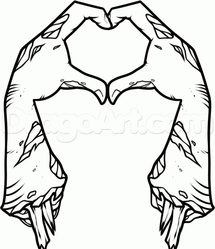 688x799 Step How To Draw A Walking Dead Tattoo