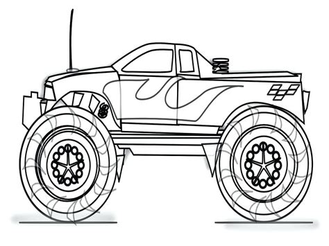 Grave Digger Monster Truck Drawing | Free download on ClipArtMag