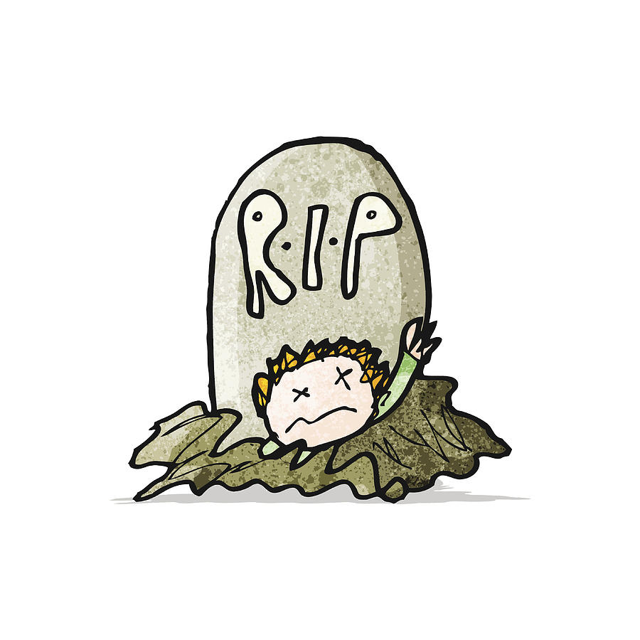 900x900 Child's Drawing Of A Zombie Rising From Grave Drawing