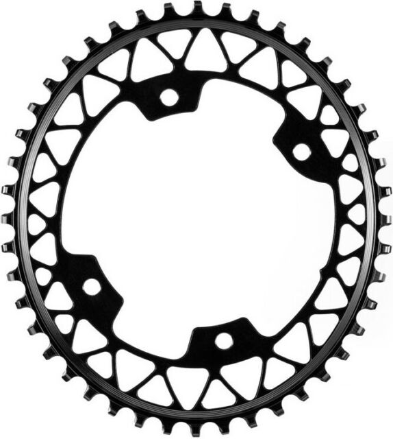 574x640 absolute black asymmetric gravel oval chainring