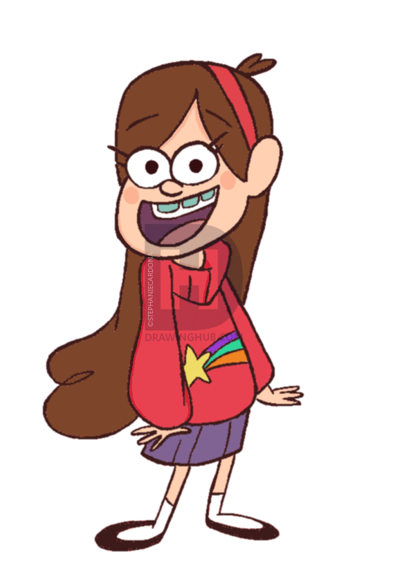 568x837 how to draw mabel pines, gravity falls, step