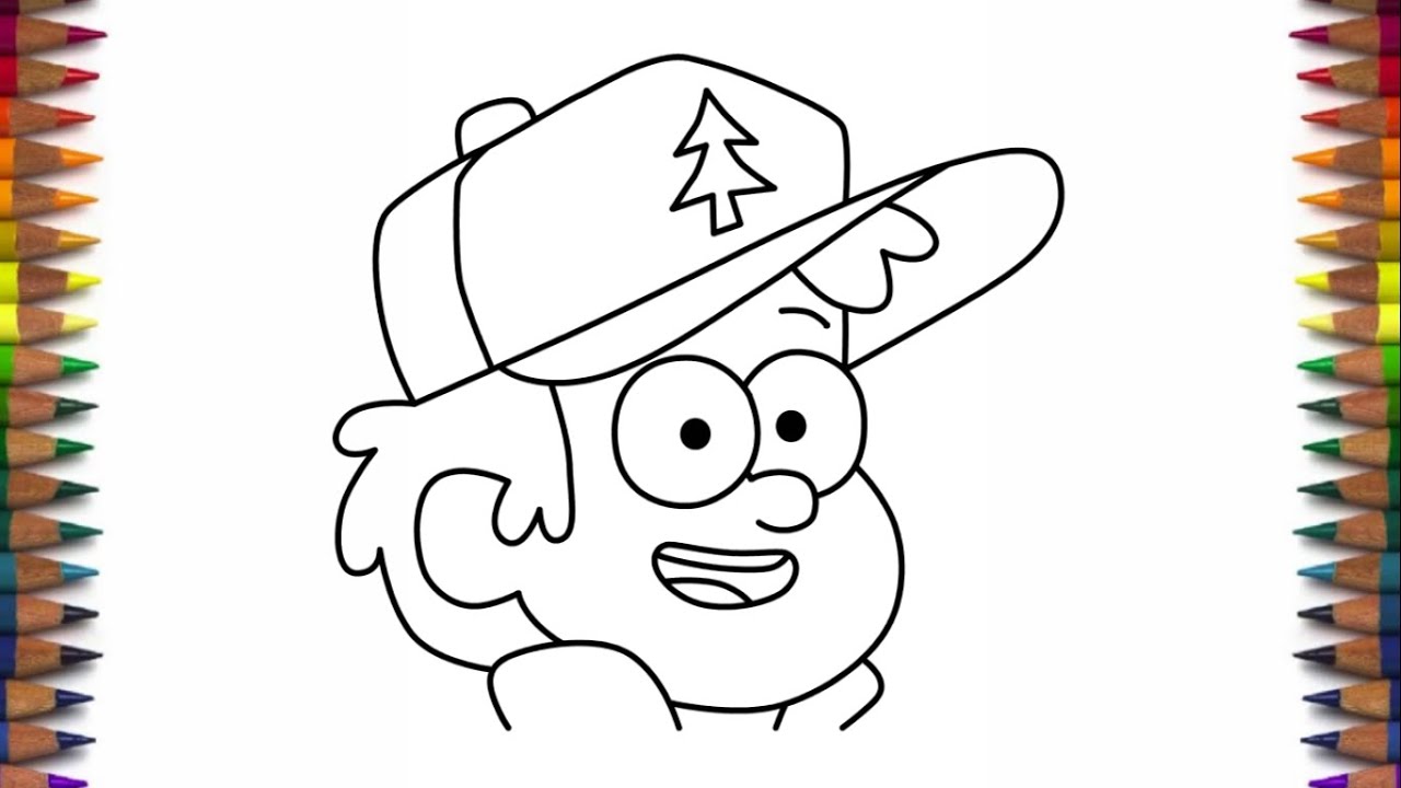 1280x720 how to draw dipper pines from gravity falls characters face