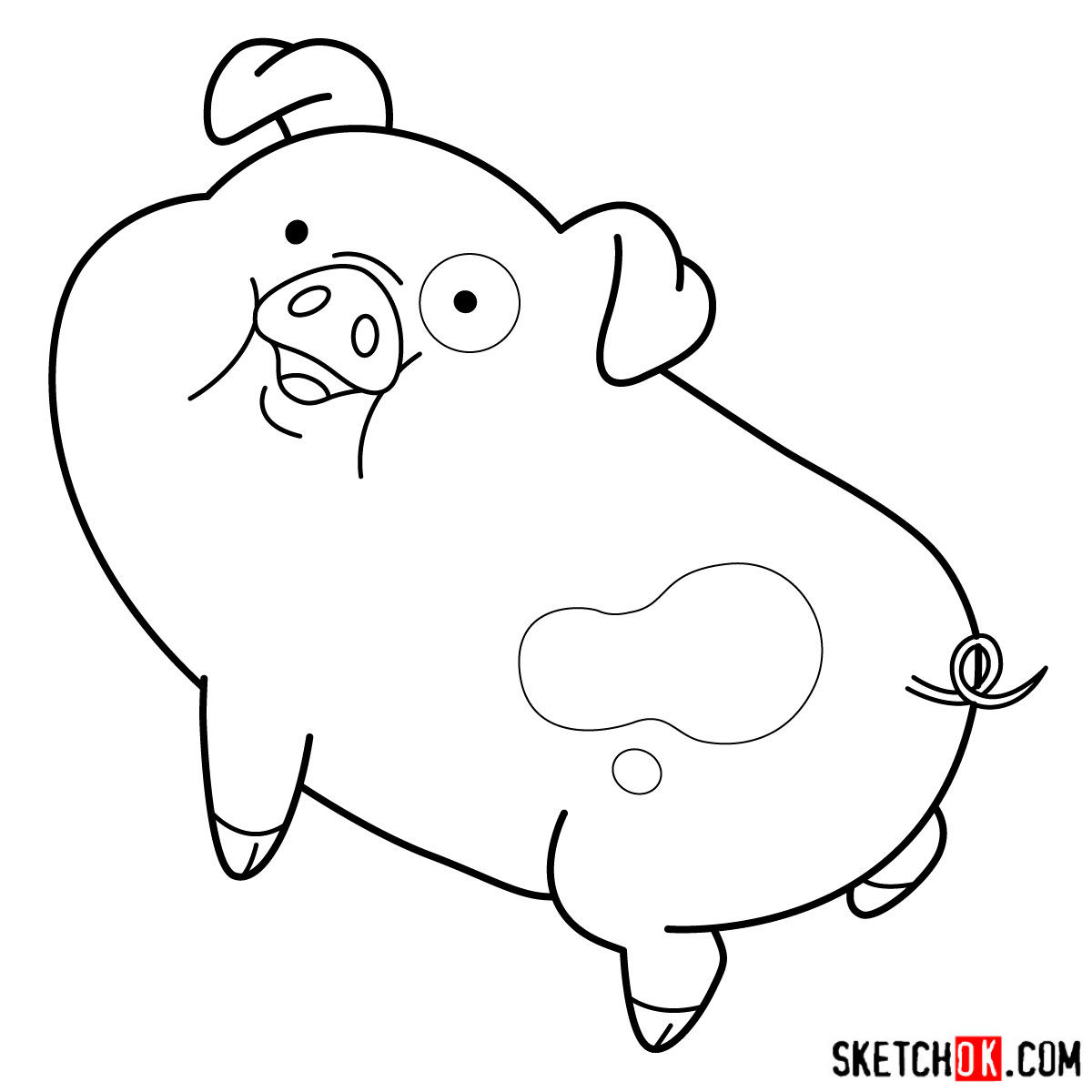 1200x1200 How To Draw Waddles The Pig