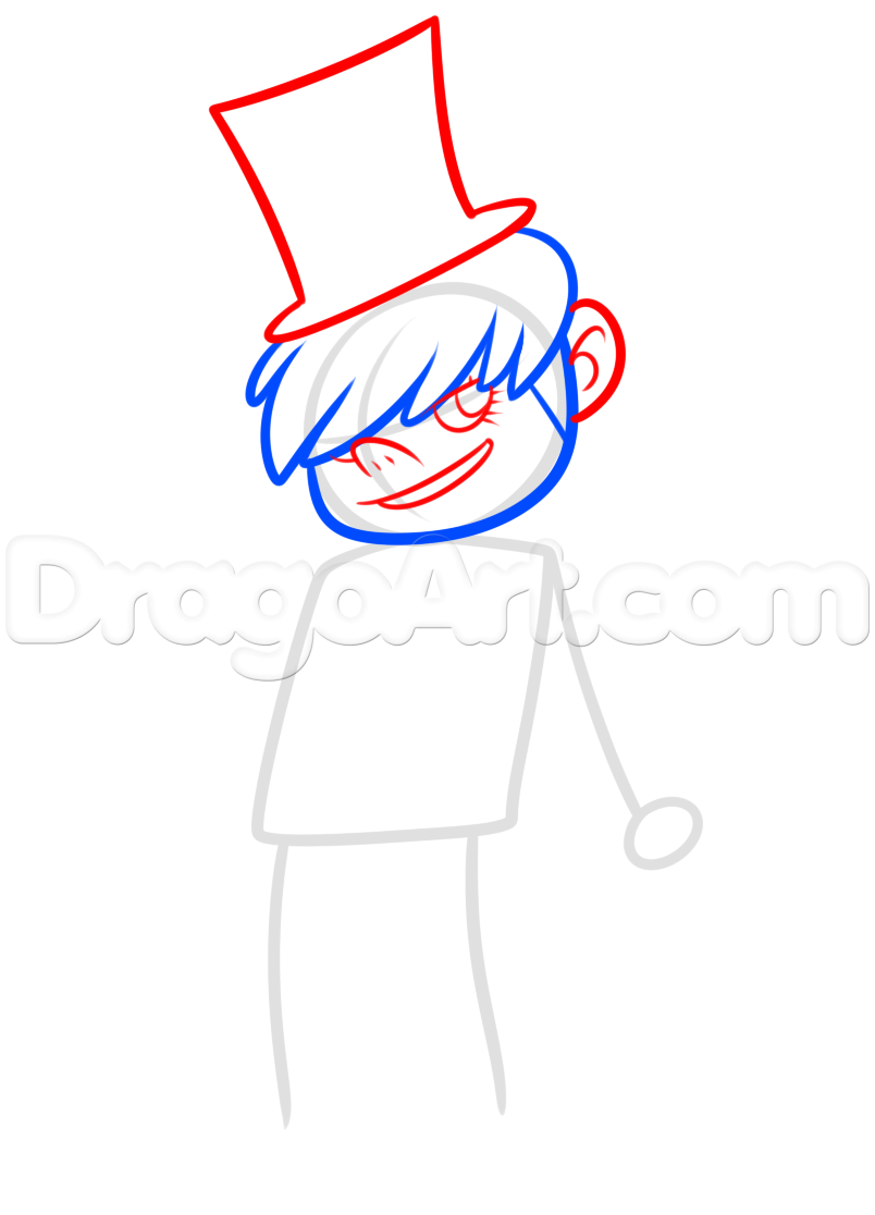 804x1116 Draw Human Bill Cipher From Gravity Falls, Step