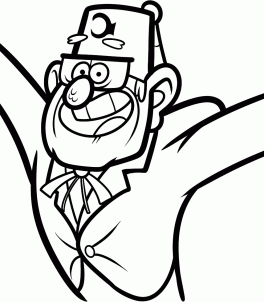 264x302 how to draw how to draw grunkle stan, gravity falls