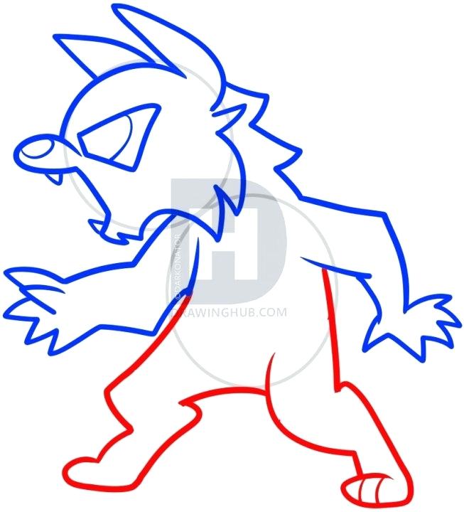 653x720 How To Draw A Werewolf Step
