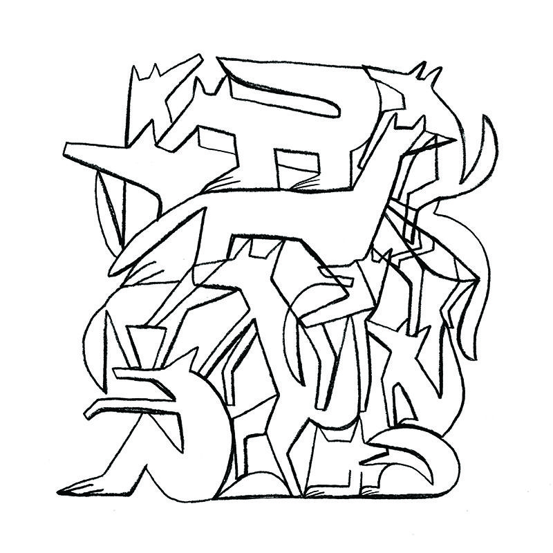 800x800 Wolves Griffiti Illustration, Artist And Design