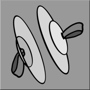304x304 Clip Art Finger Cymbals Grayscale I Abcteach