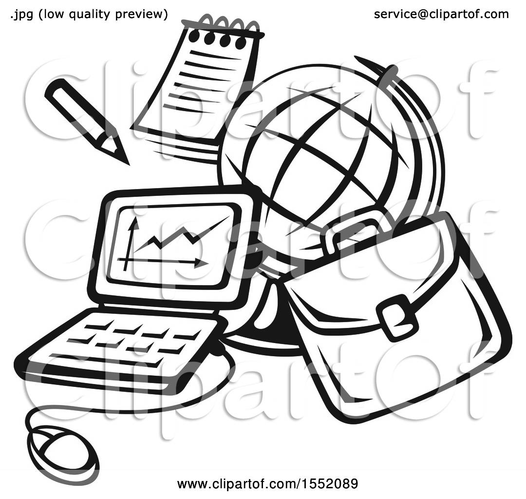 1080x1024 Clipart Of A Grayscale Back To School Design