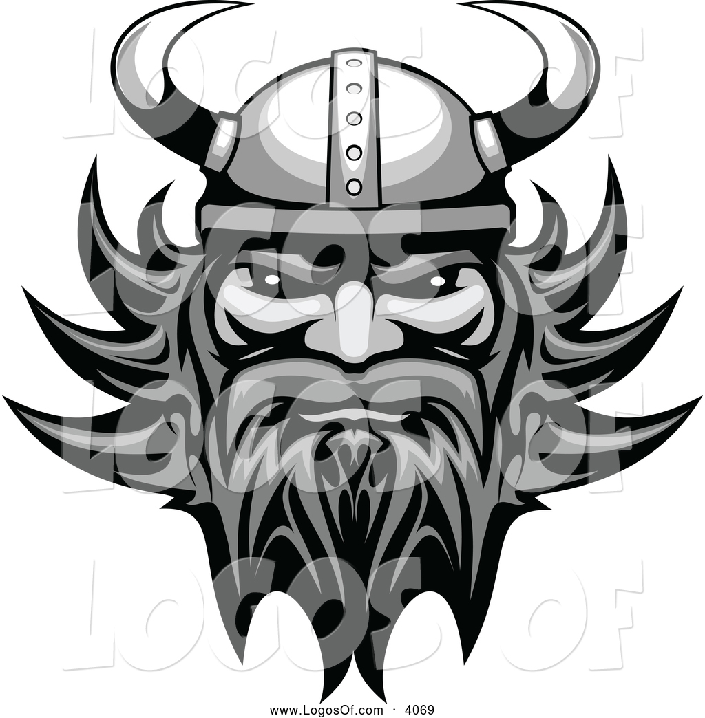 1024x1044 Logo Vector Of A Grayscale Viking Man Logo