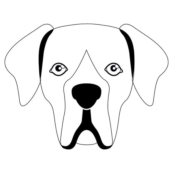 600x600 Silhouette Of A Great Dane Avatar Art Print