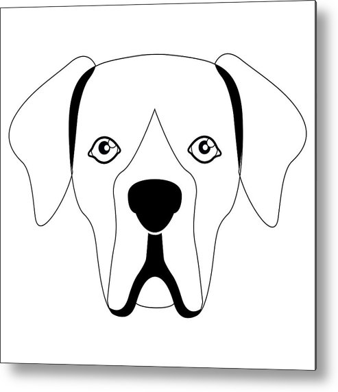 493x572 Silhouette Of A Great Dane Avatar Metal Print