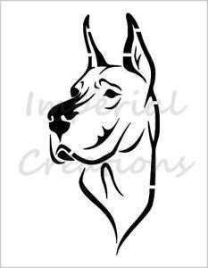 233x300 Great Dane Dog Breed Face X Stencil Plastic Sheet New