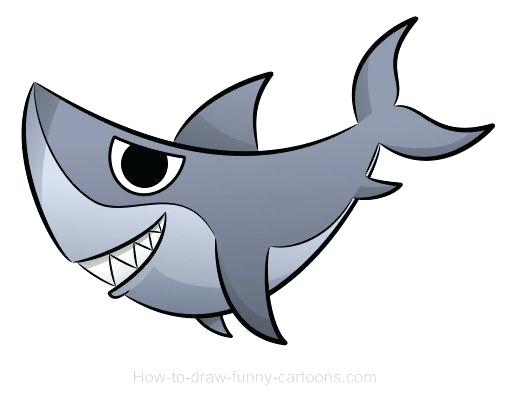 510x400 Easy Shark Drawings Step Easy Shark Draw Easy Cartoon Shark