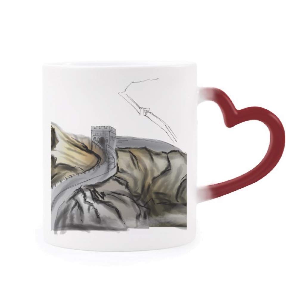 1000x1000 China Chinese The Great Wall Pattern Morphing Mug Heat