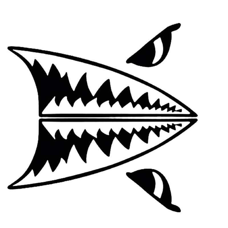 800x800 Mini Shark Teeth Great White Shark Body Personality Vinyl