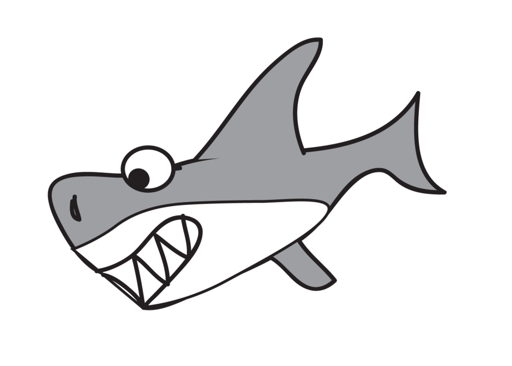 1000x714 Cartoon Shark Cartoon Great White Shark Free Download Clip Art Png