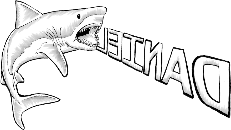 879x496 Download Hd Great White Shark Drawing