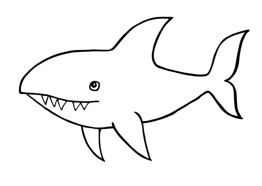 Great White Shark Outline Drawing | Free download on ClipArtMag