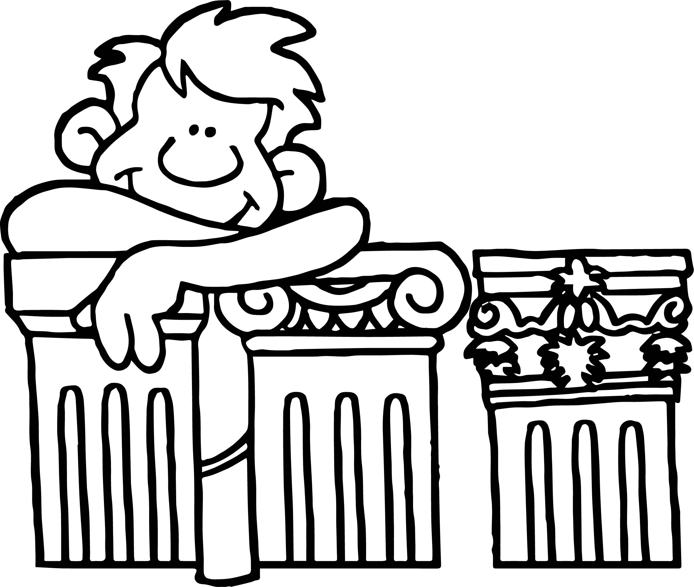 2364x1997 Greek Greece Columns Coloring