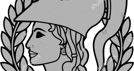 471x250 Athena Line Drawing Colored Greek Goddess Percy Jackson Simple Owl