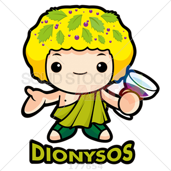 340x340 Stock Illustration Of Cartoon Drawing Of Dionysos Greek God Character