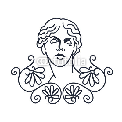 400x400 Venus, The Ancient Greek Goddess Of Love, Vector Sketch