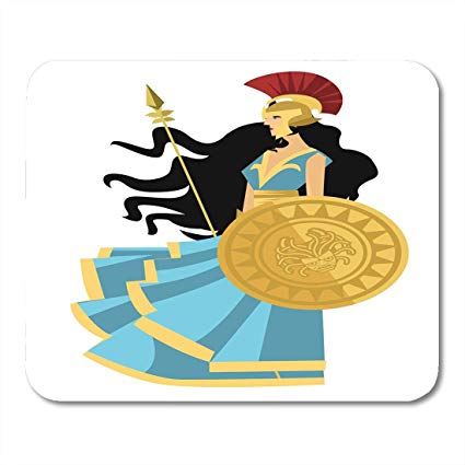 425x425 Emvency Mouse Pads Ancient White Drawing Palas Athena