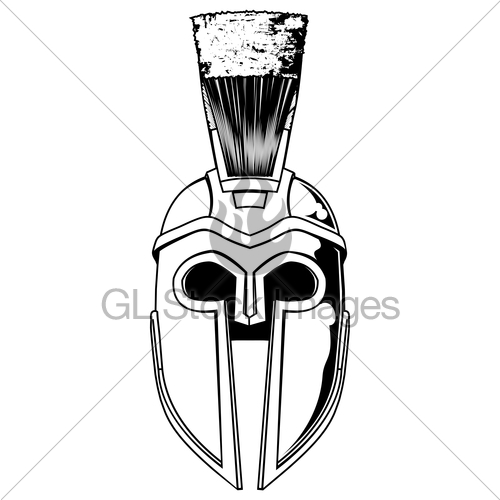 500x500 Monochrome Spartan Helmet Illustration Gl Stock Images