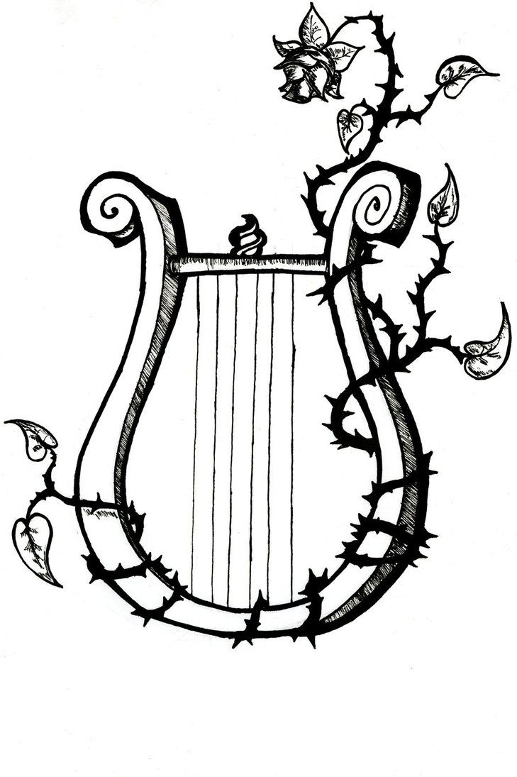 729x1095 this lyre is supposed to signify orpheus while the flower