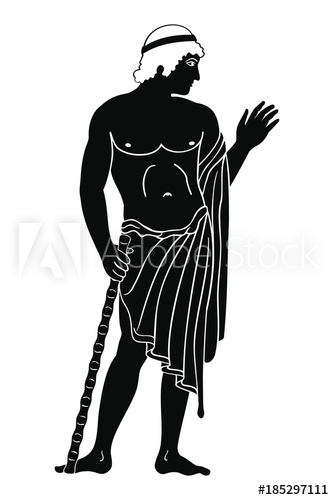 334x500 Vector Vintage Greek National Drawing The Man Stands And Holds