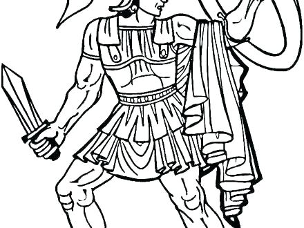 440x330 Ancient Greek Soldier Coloring