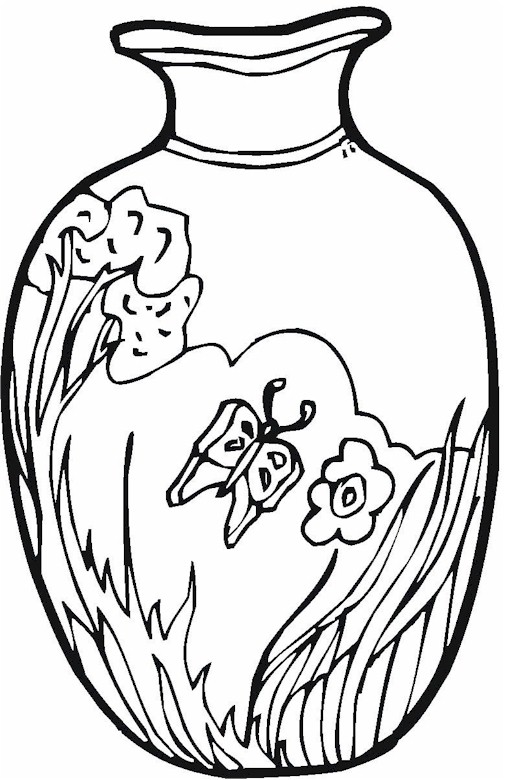 505x780 Vase Coloring Pages