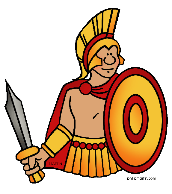 Greek Warrior Drawing