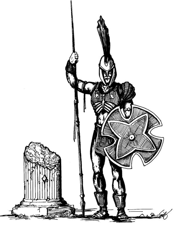 600x777 Ancient Greek Warrior