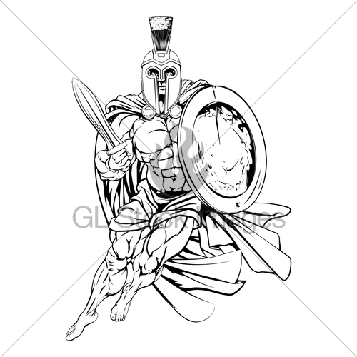 Greek Warrior Drawing | Free download on ClipArtMag