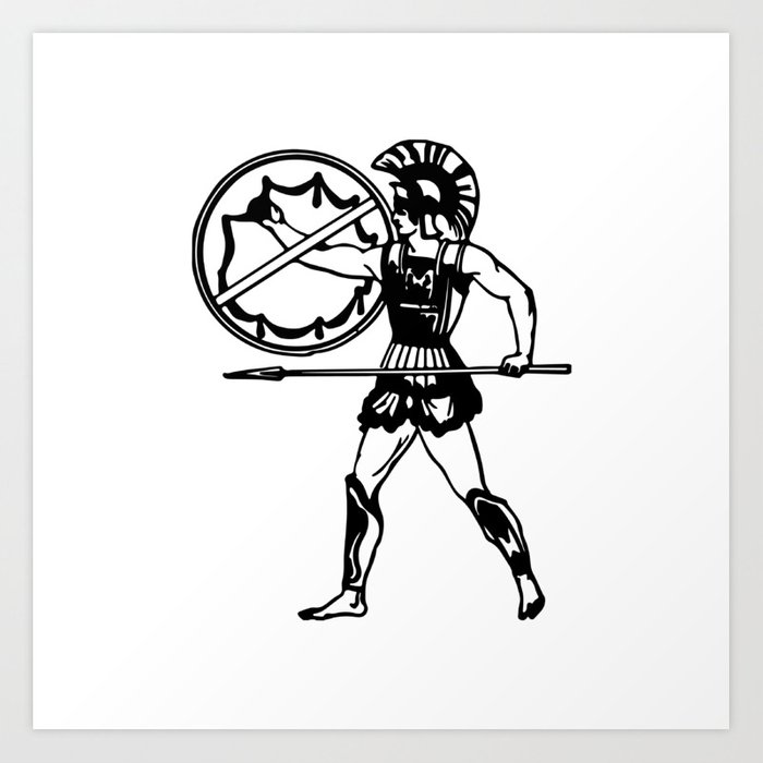 700x700 Greek Warrior Art Print