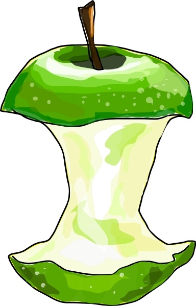 384x599 Eaten Apple Clip Art Free Vector In Open Office Drawing