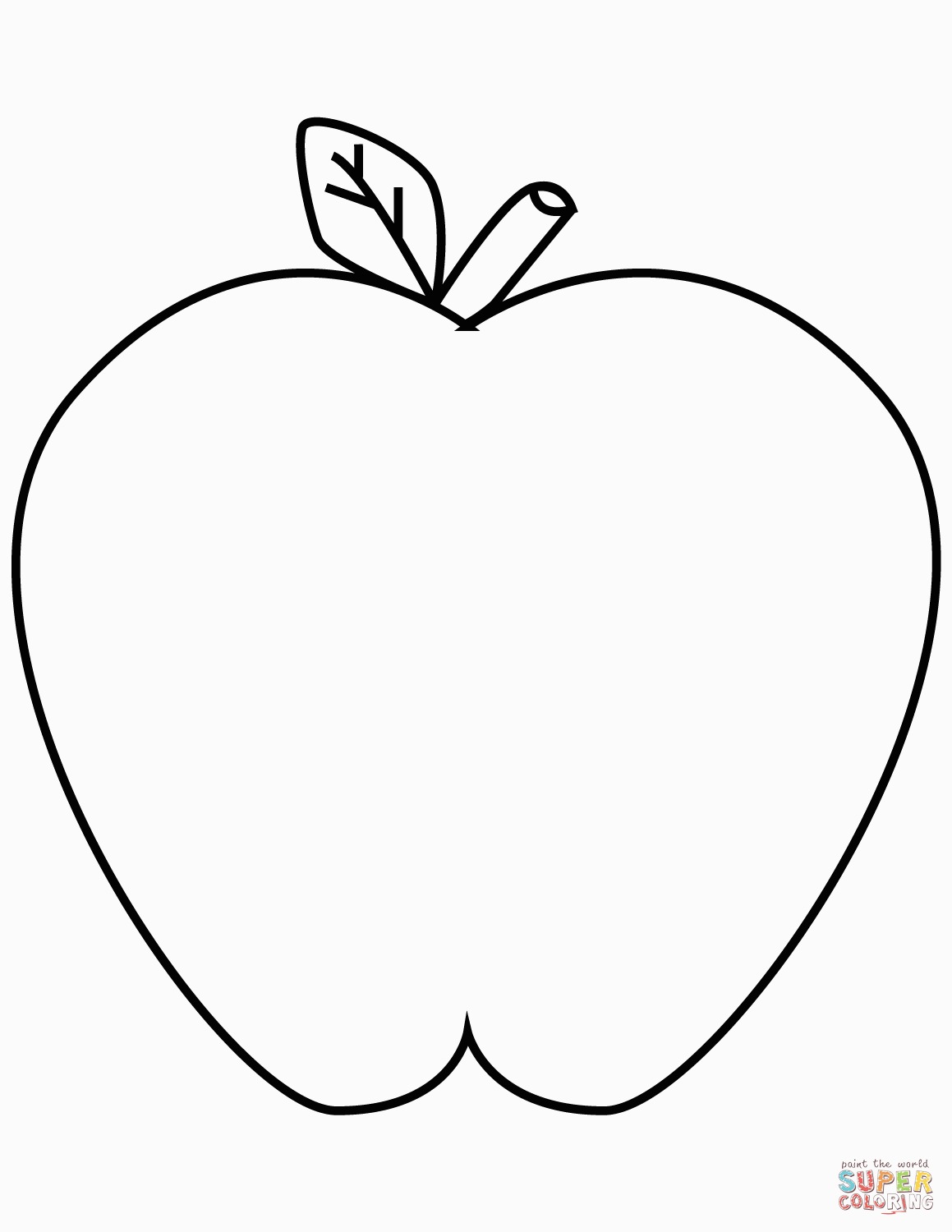 1159x1500 Green Apple Coloring