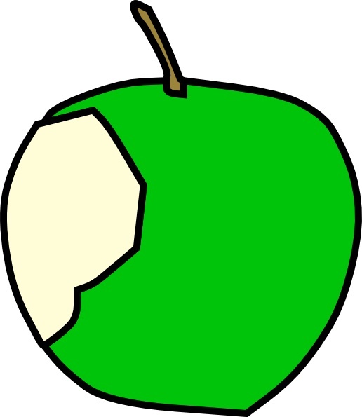 516x595 Green Apple Clip Art Free Vector In Open Office Drawing